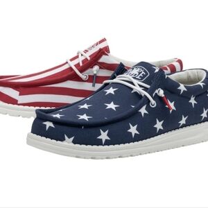 Hey Dude Men's Wally Patriotic Casual Slip-On Shoes Size 12M